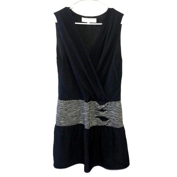 Thakoon Addition Black Sleeveless Faux Wrap Dress - Picture 1 of 8